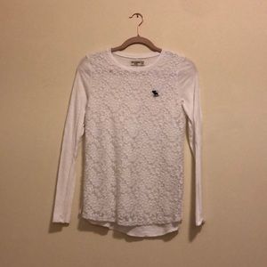 white lace long sleeve